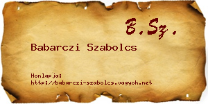 Babarczi Szabolcs névjegykártya
